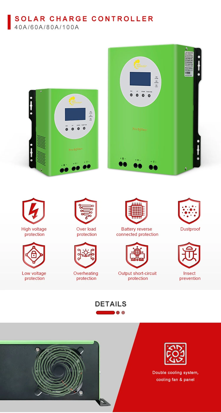 60A MPPT for Solar System MPPT Solar Charger Controller