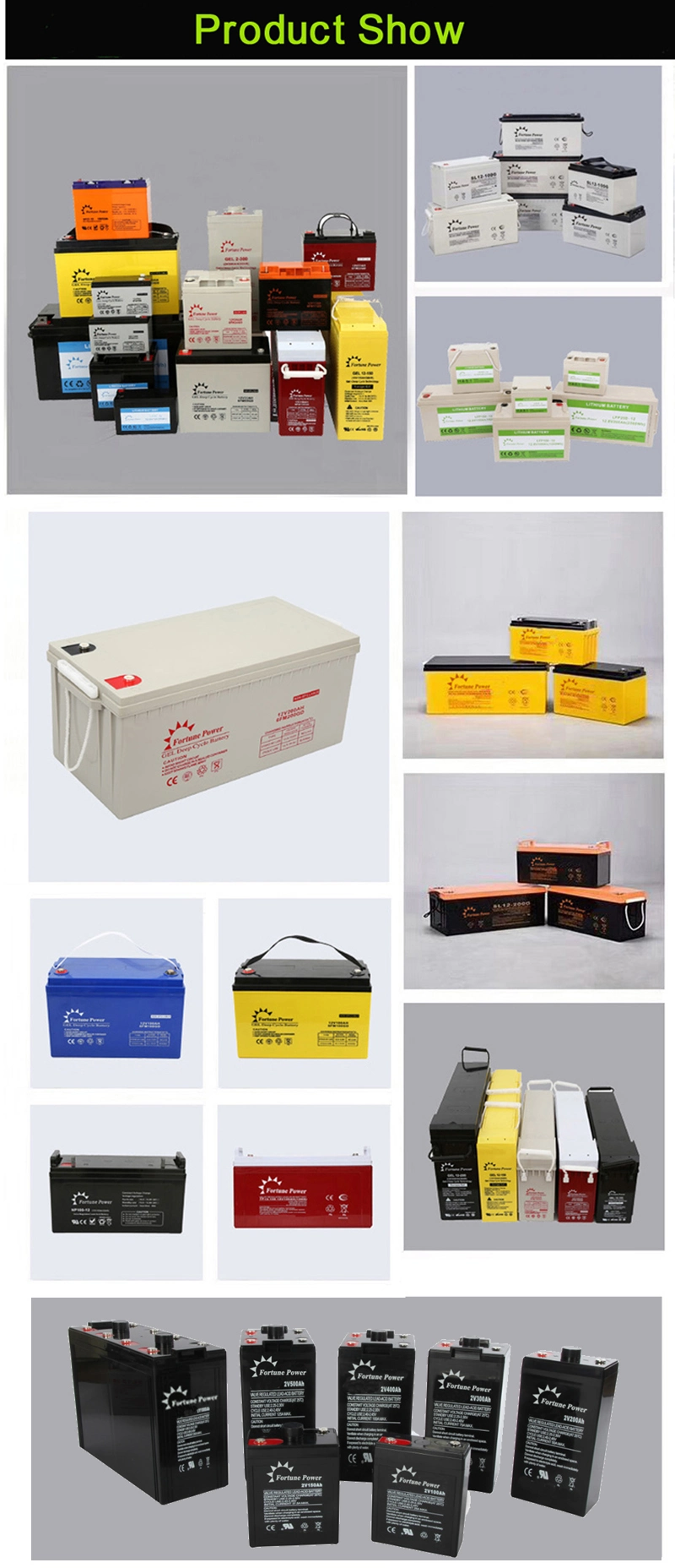 High Quality 12V150ah Gel Deep Cycle / Front Terminal Battery