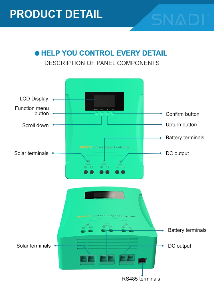 60A 12V 24V 48V MPPT Solar Charge Controller