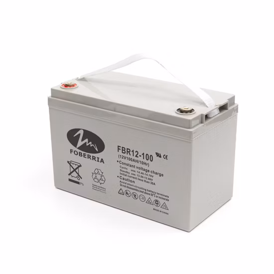 12V100ah AGM 젤 딥 사이클 충전식 태양광 UPS 저장 배터리, 유지 보수가 필요 없음